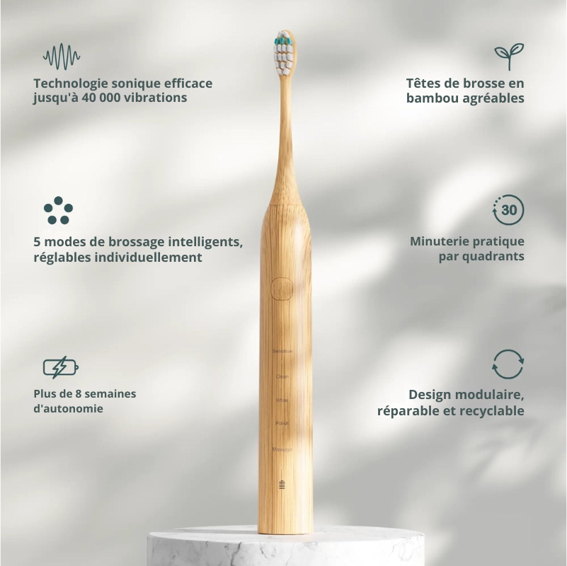 Brosse à dents sonique durable
